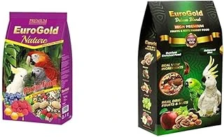 Eurogold Ballı Meyveki Karışık Papağan Yemi, Doğal İçerik, 750 Gr & Eurogold Deluxe Blend Fruits&Nuts Meyveli Kuruyemişli Papağan Yemi, 650 Gr ürün görseli 1