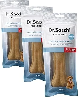 Dr.Sacchi Sığır Etli Doğal Sığır Derisi Press Kemik Tahılsız Ödülü 8.5"170-180 Gr 1'Li (3 Paketi) ürün görseli 1