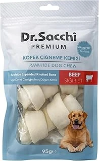 Dr.Sacchi Sığır Etli Sığır Derisi Genişletilmiş Düğüm Kemik Tahılsız Ödülü 2-4" 30-35 Gr 3'Lü ürün görseli 1