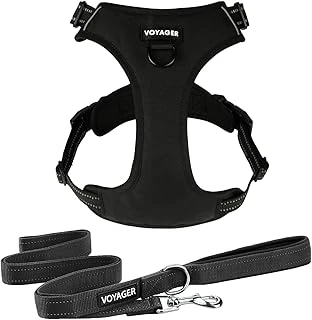 Best Pet Supplies Voyager Çift Ekli Dış Mekan Donanımı Tasma Paketi Best Pet Supplies | No-Pull Pet Yürüyüş Yeleği - Siyah, S (Göğüs: 17-22 Inç) ürün görseli 1