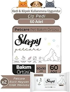 Sleepy Petcare 2X30 Adet Pet Bakım Örtüsü 2X60 Evcil Hayvan Islak Havlusu ürün görseli 1
