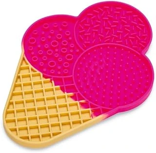 Beeztees Yavru Yaş Mama Yeme Oyuncağı, Dondurma Şeklinde, Silikon, Pembe, 21X15Cm ürün görseli 1