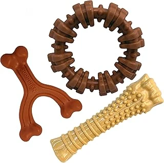 Nylabone Power Chew Müşteri Favorileri Paketi - Agresif Çiğneme Için Oyuncakları, Büyük Köpekler Için 3 Şekil Tatta Yıkılmaz Oyuncakları - Lezzet Karışık, Büyük/Dev (3 Sayı) ürün görseli 1