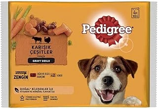 Pedigree Etli Seçenekleri 4'Lü Poşet Paket Yaş Mama 400 Gram ürün görseli 1