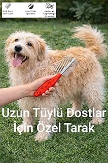 Duffa Çift Taraflı Tüy Açma Tarağı, Kıtık Açıcı Bakım Tarağı, Ergonomik Metal Tarama Fırçası, Tüy Dökme Önleyici ürün görseli 1