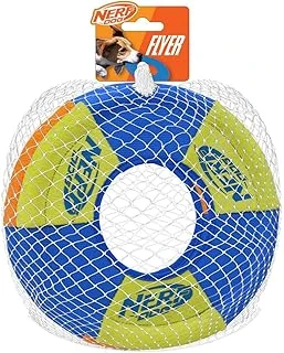 Nerf Dog Toss And Tug Ring Oyuncağı, Frizbi, Hafif, Dayanıklı Suya Dayanıklı, 22 Cm Çap, Orta/Büyük Irklar İçin, İki Paket, Yeşil Turuncu ürün görseli 1