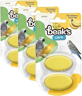 Beak'S Kuşlar Için Ek Besinler, İkili, Muz Aromalı Gaga Taşı X 9 Adet (3 Paketi) ürün görseli 1