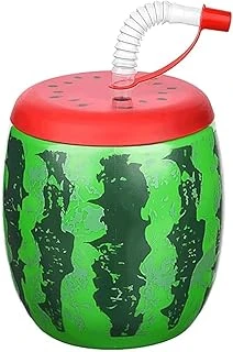 Titiz Marka Karpuz Desenli Pipetli Bardak, 900 Ml Kapasiteli, Çok Renkli ürün görseli 1