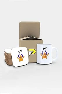 Postermanya Boo Canavar Komik Tasarımlı Baskılı Kupa Bardak Seti, Eğlenceli Özel Hediye Mug ürün görseli 1