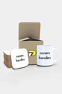 Postermanya Canım Kendim Baskılı Kupa Bardak Seti, Eğlenceli Özel Hediye Mug ürün görseli 1