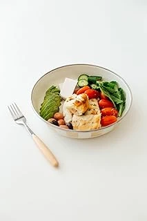 Beige Emaye Bowl Tabağı - Bowl Kase - Salata Kasesi - Sunum Kasesi ürün görseli 1