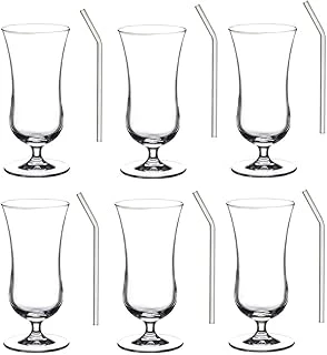 Pasabahce Cam Pipetli Ayaklı Bardak Limonata Kokteyl Bardağı Sunum Kadehi 6 Kişilik 8695258Aybaba4123522Aybabastore ürün görseli 1