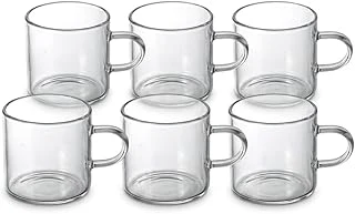 Deconox 6'Lı Borosilikat Cam Mini Kupa Seti - 130 Ml Tek Cidarlı, Altlıksız Türk Kahvesi Espresso Fincanı Takımı ürün görseli 1