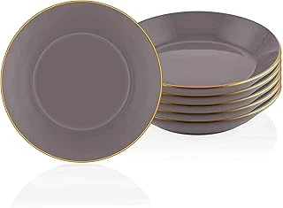 Yemek Tabağı 6 Lı Set Gri - 20Cm ürün görseli 1
