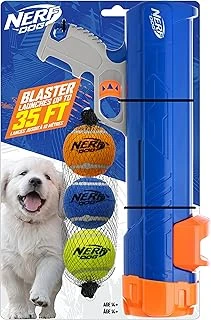 Nerf Dog 30 Cm Blaster W/O Ball Clip 3 5 Cm Squeak Tenis Topları - Opak Mavi/Turuncu/Gri Turuncu Yeşil ürün görseli 1