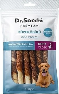 Dr.Sacchi Ördek Sargılı Beyaz Sığır Derisi Burgu Çubuk Tahılsız Ödülü 5" 9-11 Gr 10'Lu ürün görseli 1