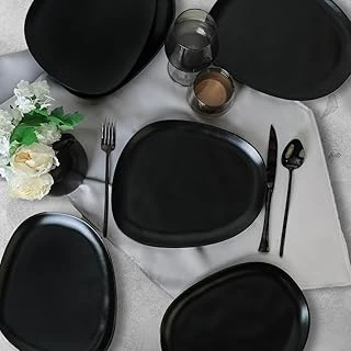 Keramika Mat Siyah Tetra Servis Tabağı 30 Cm 6 Adet 956 ürün görseli 1