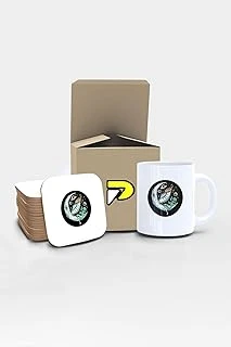 Postermanya Uzaylı Tasarımlı Baskılı Kupa Bardak Seti, Eğlenceli Özel Hediye Mug ürün görseli 1