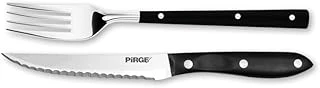 Pirge Steak/Biftek Bıçağı & Çatal Seti 12 Cm ürün görseli 1