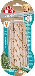 8In1 Delights Dental Twisted Sticks Burgu Çubuklar 10'Lu, 55 Gr Ödülü ürün görseli 1