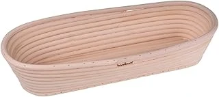 Bambum Puder Oval Ekmek Mayalama Sepeti, 35 Cm, Doğal Rattan ürün görseli 1