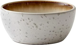Bitz Kase, Kase, Müsli Kasesi, Seramik Çerez Kasesi, 12 Cm Çapında, Krem/Krem ürün görseli 1