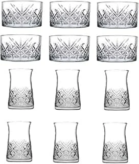Paşabahçe Timeless 12 Parça Çerezlik Kase Çay Bardağı Seti ürün görseli 1