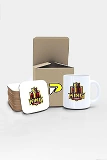 Postermanya Satranç King Tasarımlı Baskılı Kupa Bardak Seti, Eğlenceli Özel Hediye Mug ürün görseli 1