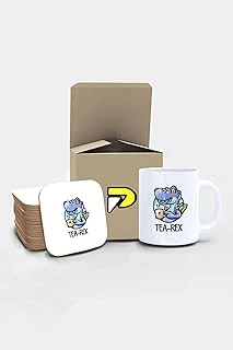 Postermanya Tea-Rex Dinazor Komik Tasarımlı Baskılı Kupa Bardak Seti, Eğlenceli Özel Hediye Mug ürün görseli 1