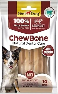 Gimdog Rawhide Sticks Burgu Çiğneme Kemiği 9-10 Mm 80 Gr 10'Lu Naturel ürün görseli 1