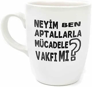 Palto Tasarim Neyim Ben, Aptallarla Mücadele Vakfı Mı? Oval Kupa - Hediye Seramik Kupa ürün görseli 1