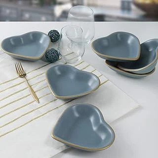 Keramika Mat Gri Gold Çerezlik 14 Cm 6 Adet - 624 ürün görseli 1