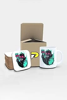 Postermanya Party Maymun Tasarımlı Baskılı Kupa Bardak Seti, Eğlenceli Özel Hediye Mug ürün görseli 1