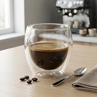 Deconox Çift Cidarlı Borosilikat Cam Kupa - 250 Ml Isıya Dayanıklı, El Yakmayan Terleme Yapmayan Yüzen Bardak (1 Adet) ürün görseli 1