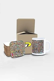 Postermanya Reddit R Place 2022 Tasarımlı Baskılı Kupa Bardak Seti, Eğlenceli Özel Hediye Mug ürün görseli 1
