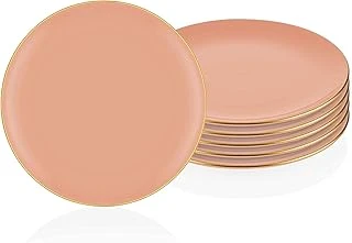 Pasta Tabağı 6 Lı Set Somon Pembe - 19Cm ürün görseli 1