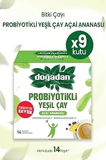 Dogadan Probiyotikli Yeşil Çay Açai Ananaslı 14'Lü X 9 Adet ürün görseli 1