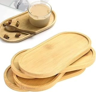 Bambu Oval Sunum Servis Tepsisi Yağdanlık Altlığı Mutfak Banyo Organizer Sunumluk Kahvaltı Tabağı Çerezlik Kahvelik Çok Amaçlı Sunumluk ürün görseli 1