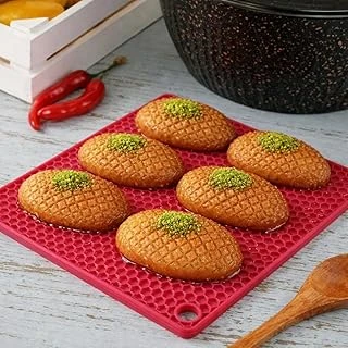 Kare Silikon Nihale/Kalbur Altlığı – Isıya Dayanıklı, Kaymaz, Çok Amaçlı Mutfak Tezgâh Koruyucu, Karışık Renk ürün görseli 1