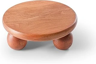 El Yapımı Ahşap Top Ayaklı Sunum Standı Tabağı Tahtası - Küçük Boy Sunumluk 20 X 20 Kucuksunumtahtası ürün görseli 1