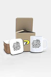 Postermanya Black King Siyah Kral Yazılı Tipografik Tasarımlı Baskılı Kupa Bardak Seti, Eğlenceli Özel Hediye Mug ürün görseli 1