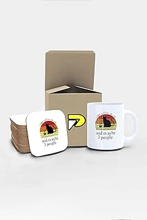 Postermanya I Like Coffee My Cat Tasarımlı Baskılı Kupa Bardak Seti, Eğlenceli Özel Hediye Mug ürün görseli 1