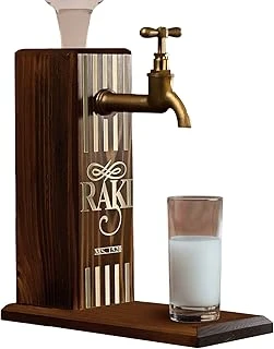 Bk Gift Özel Rakı Baskılı Musluklu Doğal Ahşap Standı, Çeşmesi, Doğum Günü Hediyesi, Ev Hediyesi, İçecek Dispenseri ürün görseli 1