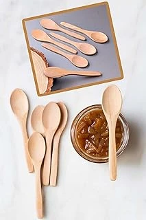 Deconox 12 Adet Bambu Baharat Kaşığı Mama Kaşığı, Bambu Reçel Bal Kaşığı 12 Adet ürün görseli 1