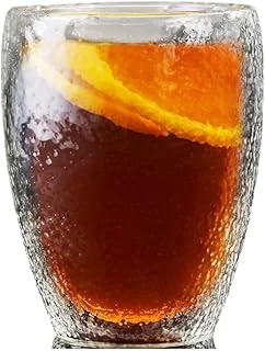 Çift Cidarlı Buzlu Tasarım Kahve, Latte, Su Bardağı, 300 Ml, Cam Meşrubat Bardak, 1 Adet - 12221 ürün görseli 1