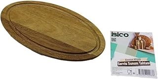 Chermik Oval Ahşap Servis Sunum Tepsi, 24.8 X 13.8 X 1.4 Cm, Chrmk12201, Akasya ürün görseli 1