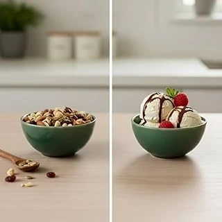 3'Lü Rustik Seramik Kase Seti, Benekli Tasarım Çerezlik Kahvaltılık, Çok Amaçlı Derin Sosluk Takımı, Çiftlik Evi Tarzı Dekoratif Stoneware Sunum Kaseleri ürün görseli 1