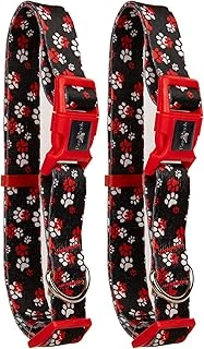 Boyun Tasması – Geri Dönüştürülmüş Malzeme, Ayarlanabilir, Tüy Toplamaz, D-Halkalı, Emniyet Tokalı, Küçük & Büyük Irklar İçin, Recycled Boyun Tasması Kırmızı Pati L (2 Paketi) ürün görseli 1