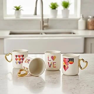 Deconox Gold Saplı Porselen Kupa - 400 Ml Büyük Boy Lüks Tasarım - 4 Farklı Modelden Biri (Sürpriz/Asorti) - Altın Yaldızlı Şık Hediyelik Mug ürün görseli 1