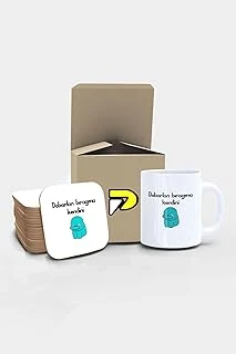 Postermanya Dobarlan Bıragma Kendini Komik Tasarımlı Baskılı Kupa Bardak Seti, Eğlenceli Özel Hediye Mug ürün görseli 1